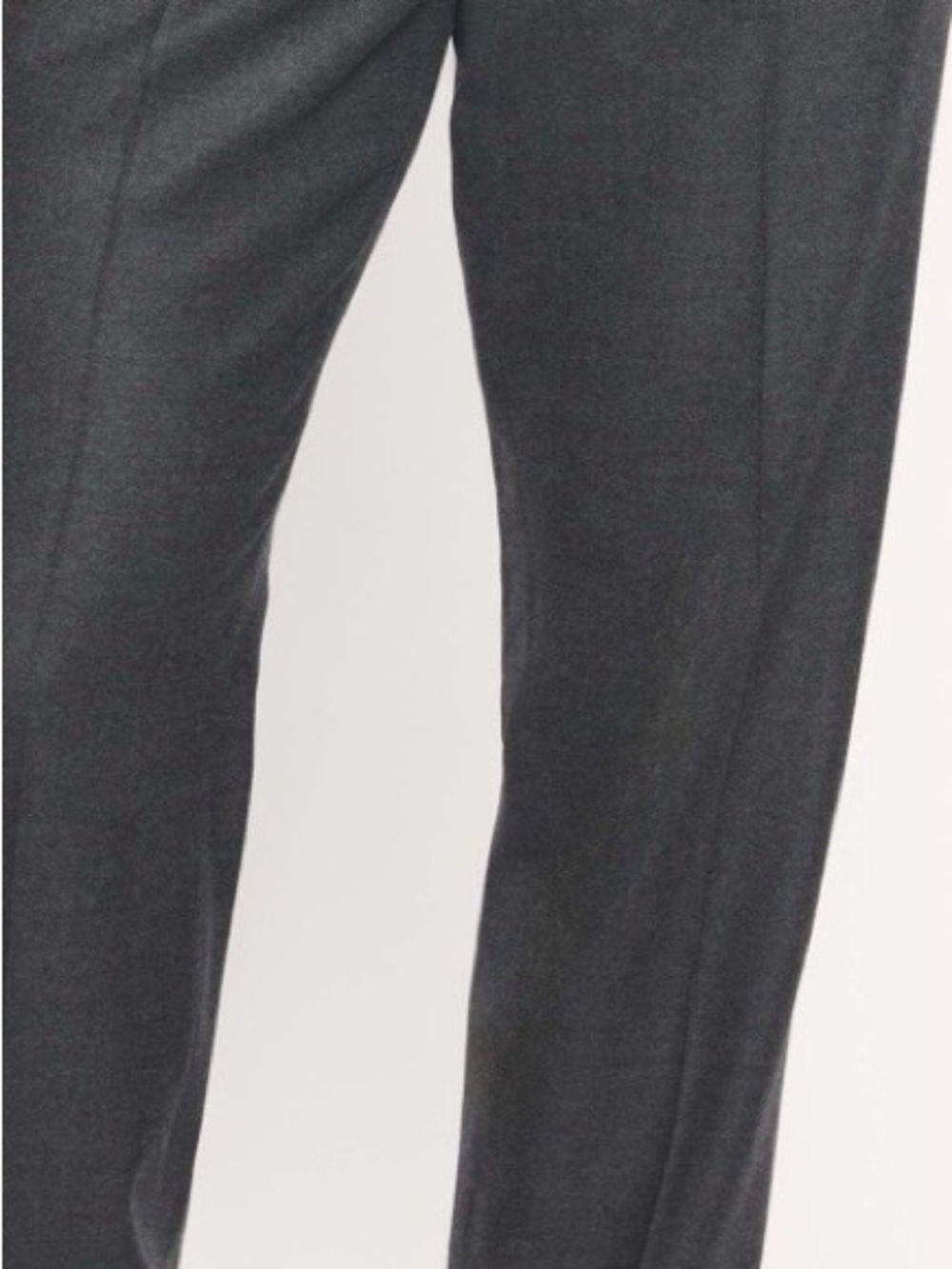 Massimo Dutti Women's Charcoal Straight-Leg Trousers